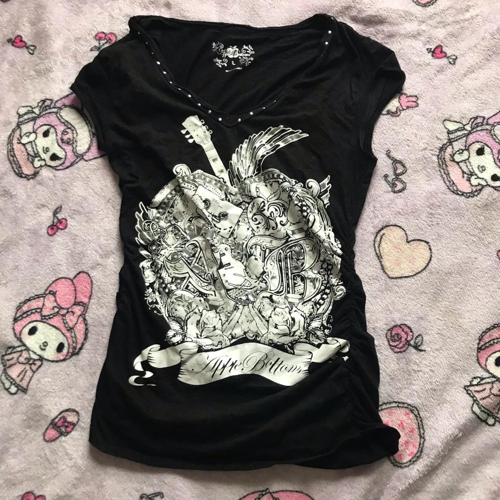 apple bottoms black synched shirt